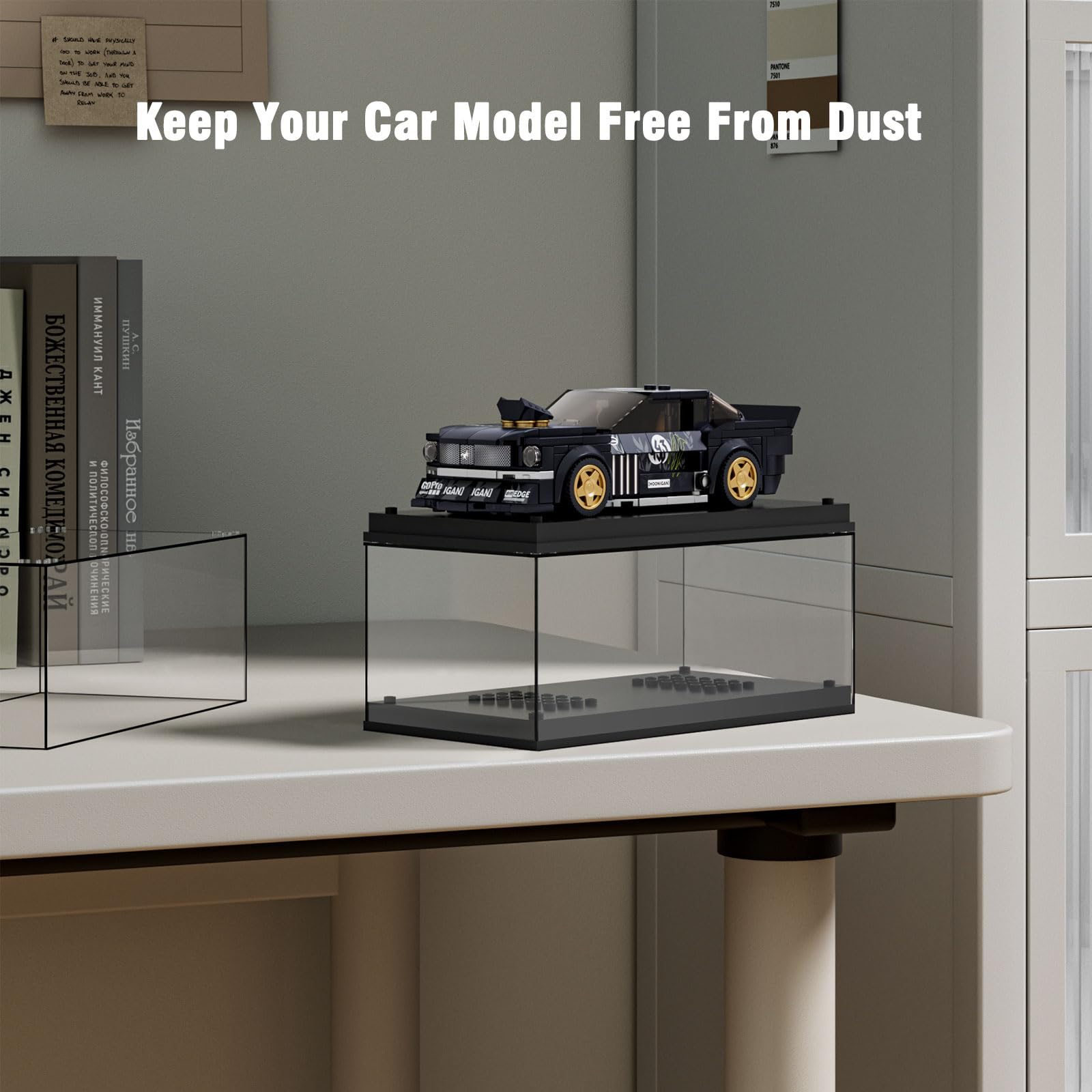 1/28 Scale Speed Champion Display Case with Light, 7.8 x 3.4 x 3.3 Inches