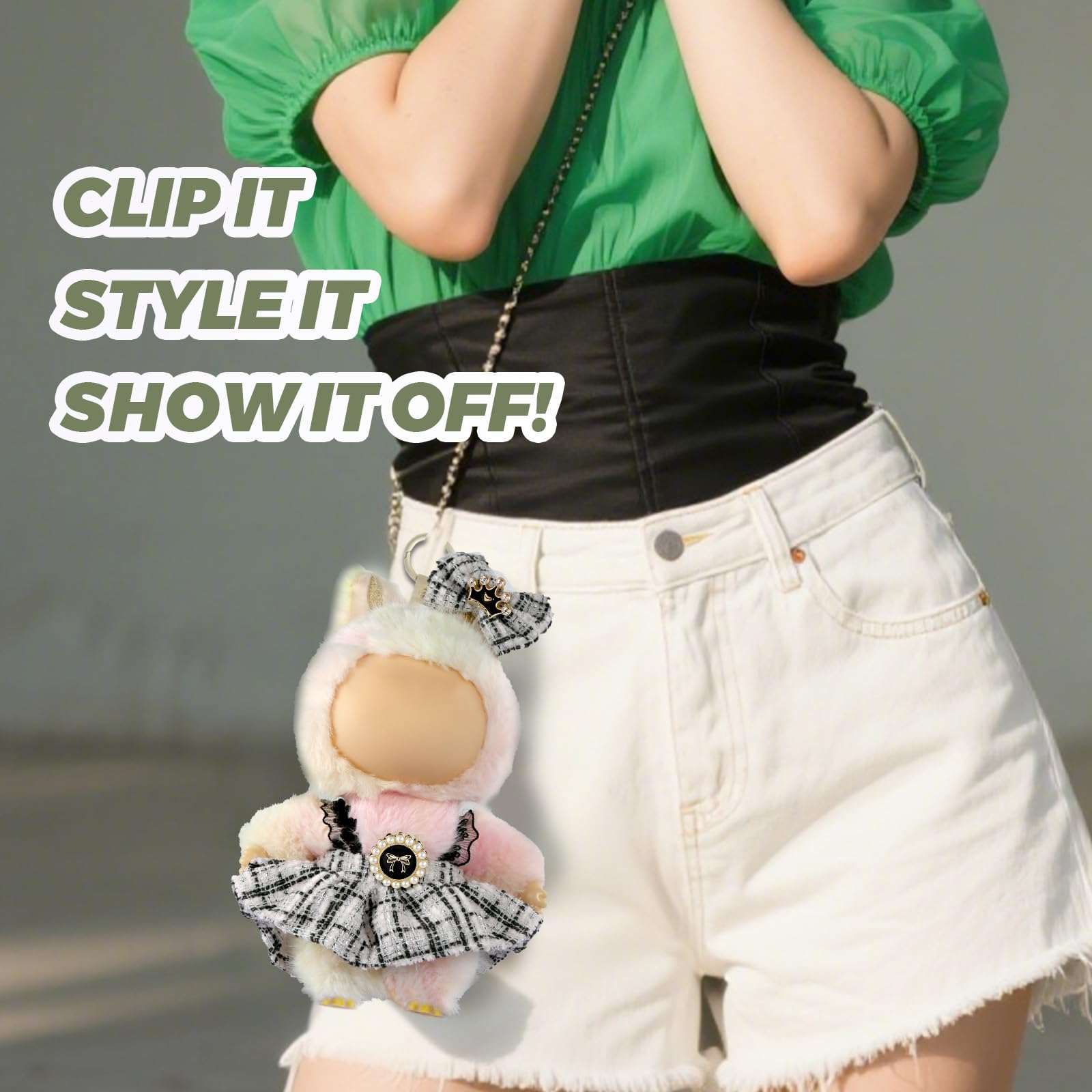 Clothes for LA BUBU 17cm Doll (NO Doll),Outfit for LABUBU,Clothes Set for LA BUBU Dress Up,Accessories for LA BUBU