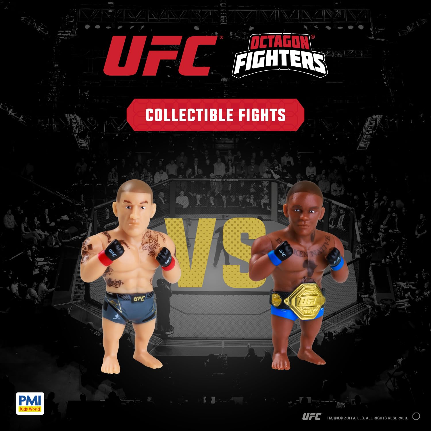 P.M.I. UFC 2.5-Inch Collectible Figures 8-Pack Deluxe Box - Includes 8 Fighters with Accessories, Realistic Poses, and Officially Licensed UFC