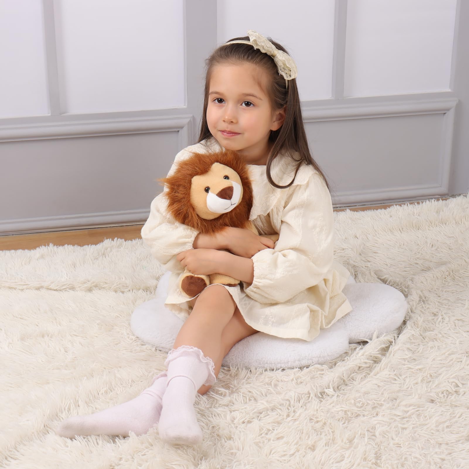 Apricot Lamb Toys Plush Brown Roar Lion Soft Stuffed Animal for Child 10''