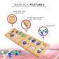 Hi Q Mancala Board Game, 2 Player Classic Strategy Table Games for Kids & Adults - Wooden Folding Board, 48 Marbles - Ages 6+