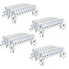 Orangetex 4 Pieces Puppy Paw Print Plastic Tablecloth Disposable Table Cover Themed Birthday Party Decorations for Dog Supplies