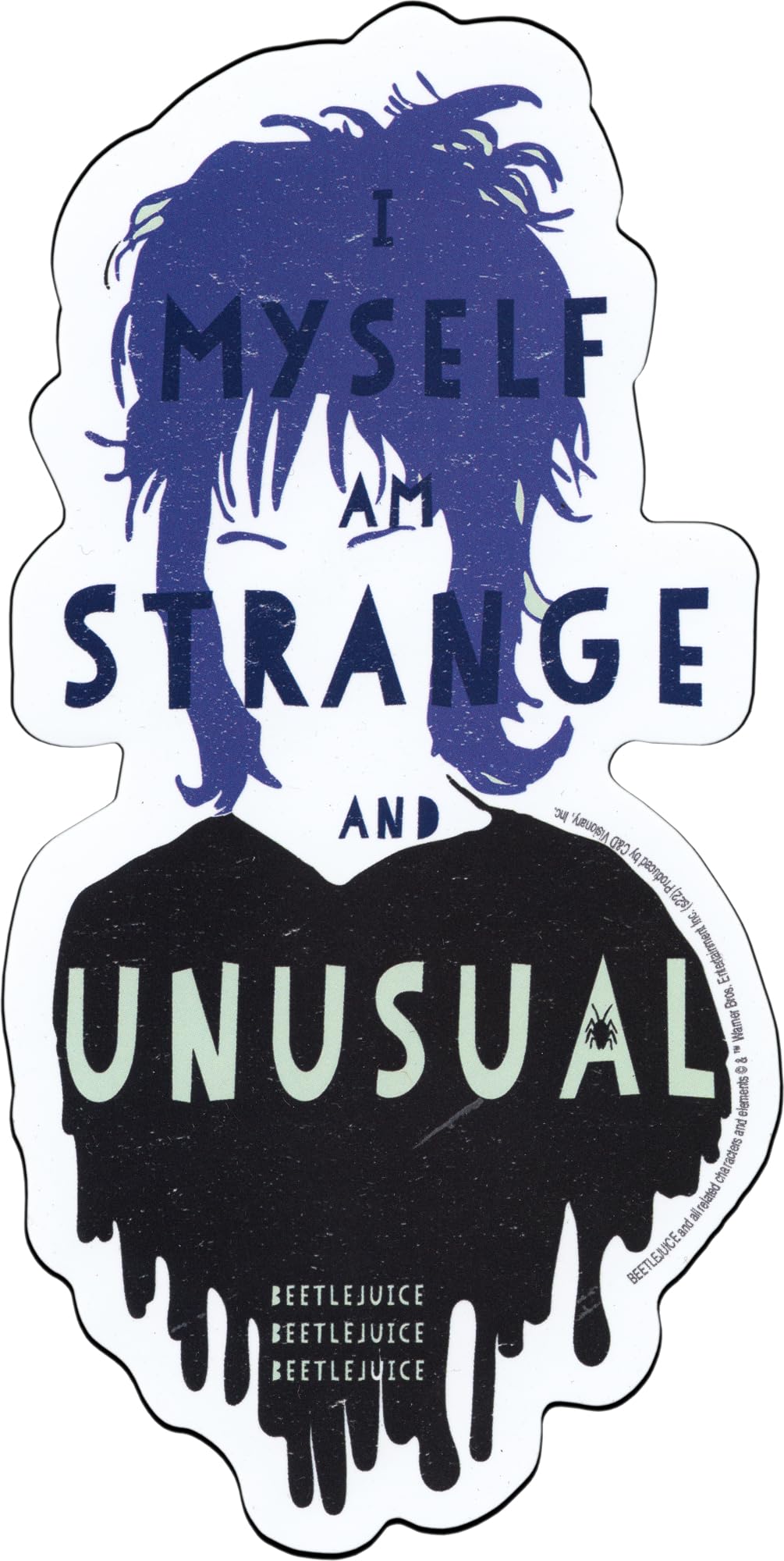 Beetlejuice - Lydia Silhouette I Myself Am Strange and Unusual - Die Cut Sticker/Decal