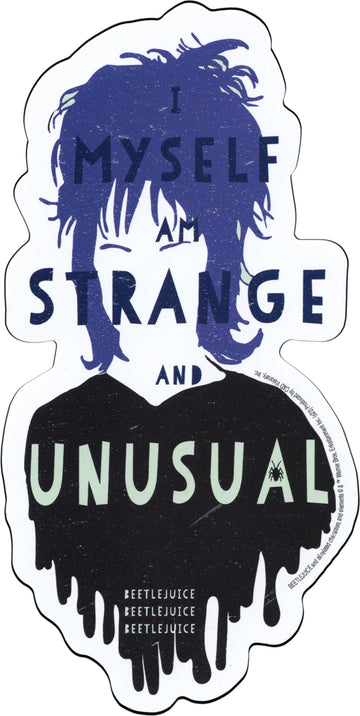 Beetlejuice - Lydia Silhouette I Myself Am Strange and Unusual - Die Cut Sticker/Decal