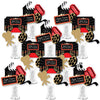 Big Dot of Happiness Red Carpet Movie Night - Premium Table Centerpiece Set, Double-Sided Printed Cardstock Toppers, Celebration Decor Kit - 35 Pieces