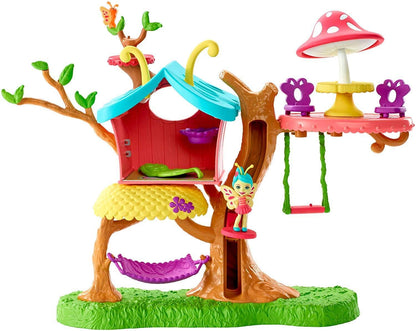 ENCHANTIMALS BUTTERFLY CLUBHOUSE PLAYSET WITH BAXI BUTTERFLY DOLL