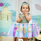 Mermaid Skirt For 1st Birthday - Party Supplies For Highchair Tutu Skirt, First Birthday With One Pennant,Cake Topper For Birthday Party Supplies