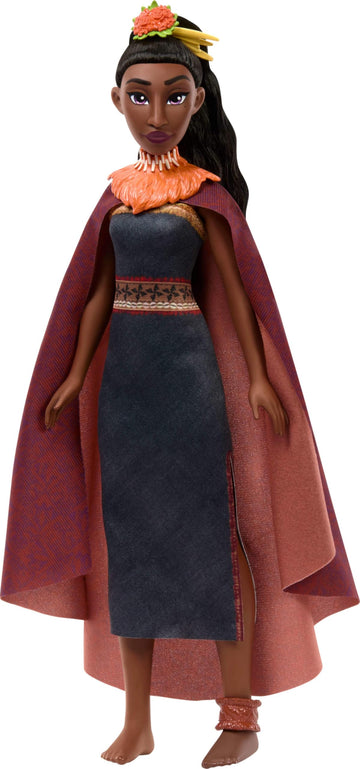 Mattel Disney Moana 2 Matangi Fashion Doll with 3 Accessories, Removable Outfit with Cape, Head Piece, Shoulder Piece & Anklet, Inspired by the Movie