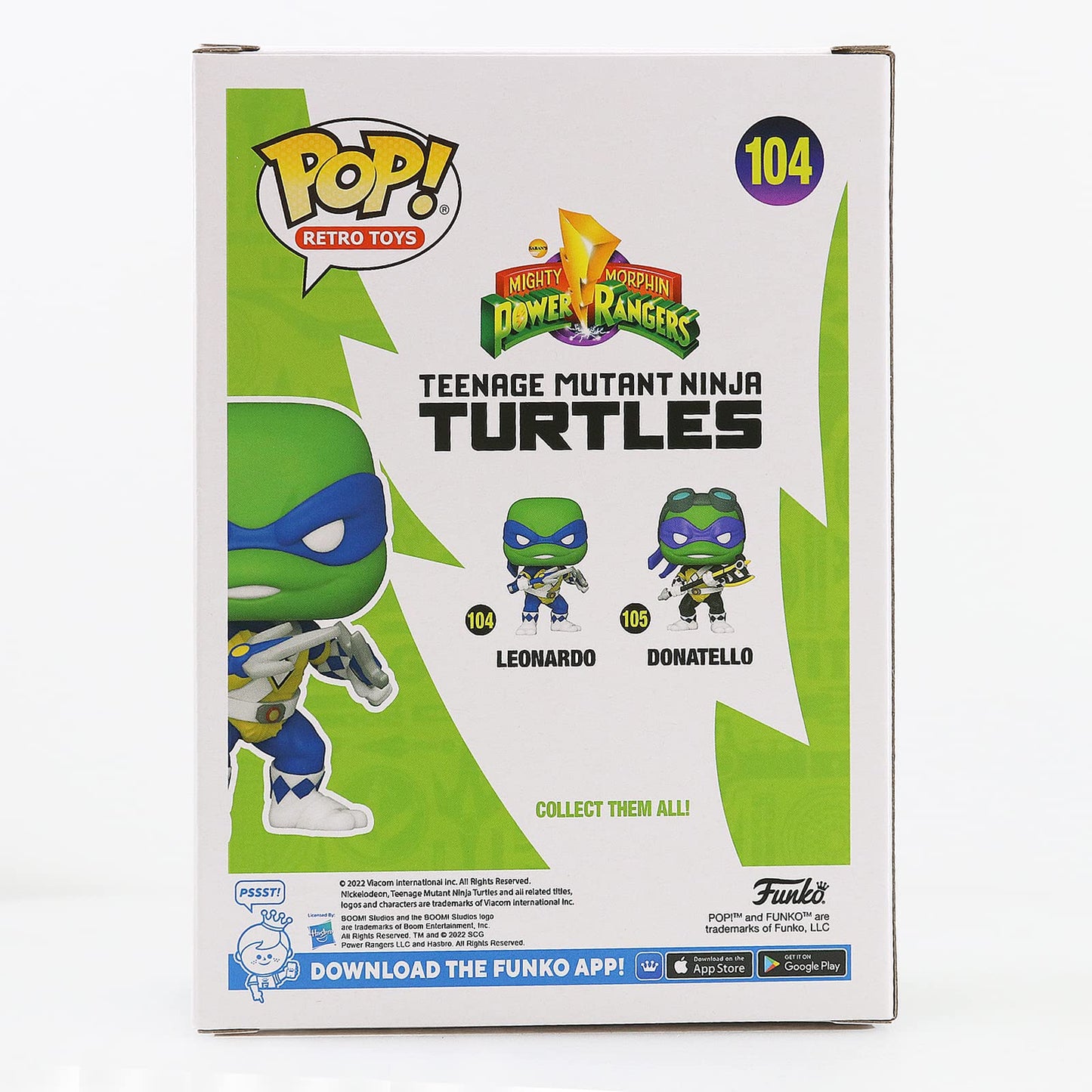 Funko Pop! Comics: Mighty Morphin Power Rangers/Teenage Mutant Ninja Turtles - Leonardo - #104 Convention Exclusive