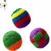 3PCS Hand-Made Knitted Footbags Set - Colorful Crochet Foot Bag Kick Balls for Adults and Beginners, Small Kick Sack for Juggling Practice, Indoor