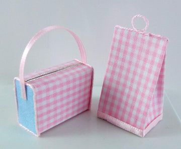Dollhouse Miniature 1:12 Scale Pink Diaper Box Stacker Set #Sh0025