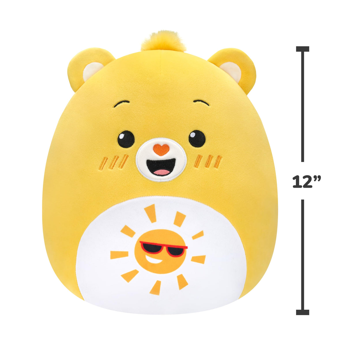 Squishmallows Original Care Bears 12in Funshine Bear - Official Jazwares Plush (Medium-Sized)
