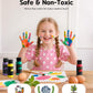 TMOL Washable Paint for Kids 42 Colors,Non-Toxic, Safe & Washable for Toddlers, Tempera Paint with Brushes, Palette & Bucket, School Project Art