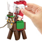 Mattel Minecraft Advent Calendar, 3 3.25-in Scale Action Figures including Santa, 17 Accessories & 4 Stickers, Pixelated Design