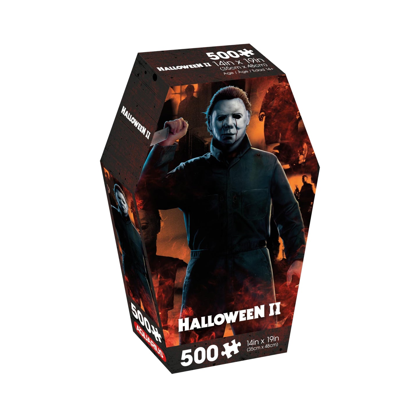 AQUARIUS Halloween II Horror Movie 500 Piece Jigsaw Puzzle in Coffin Box