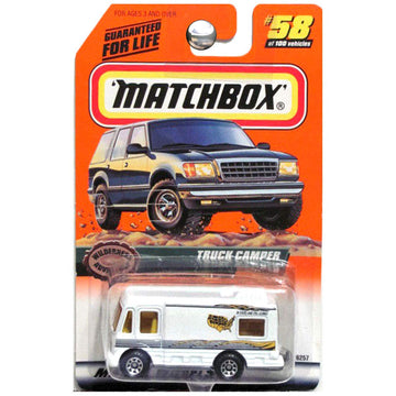 Matchbox 2000 Wilderness Adventure Truck Camper RV White #58