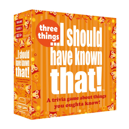 I Should Have Known that!-Three Things, Trivia Game