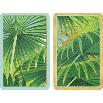 Caspari Palm Fronds Playing Cards - 2 Decks Included