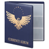 MUDOR Currency Album, 90 Pockets Banknote Collection Book for Bills,Blue
