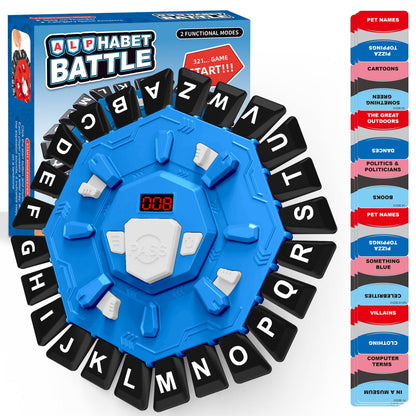Hydrathy Family Board Word Games for Kids & Adults with Display Timer, Fast Paced 24-Letter Learning Party Card Game with 2 Modes & 220 Topics, Kids