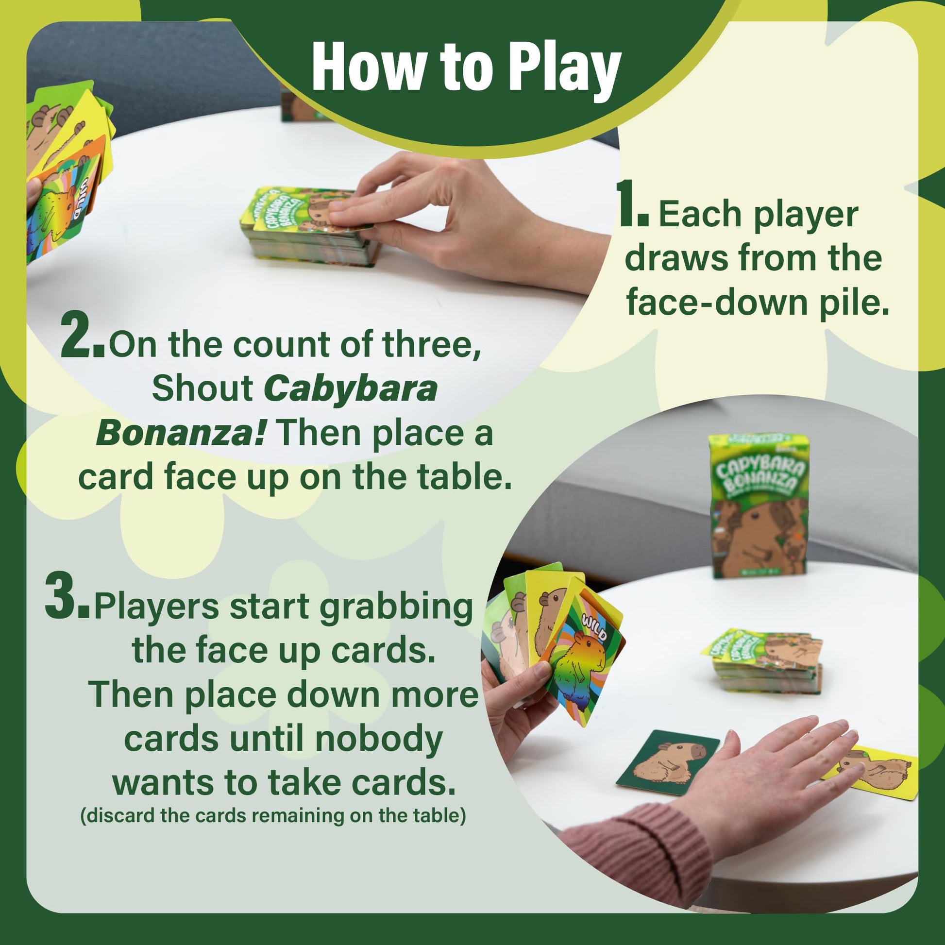 Aquarius Capybara Bonanza Card Game - Fast-Paced Family Party Card Game for Kids Teens and Adults, Strategy & Chaos Gameplay, Ages 8+, Capybara