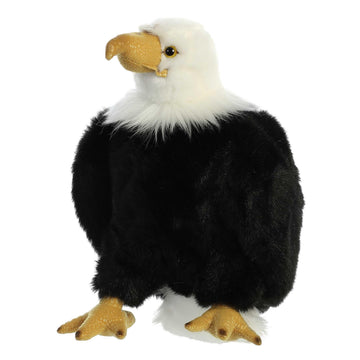 Aurora® Playful Wild Life Regal Eagle Stuffed Animal - Comforting Companion - Imaginative Play - Black 10.5 Inches
