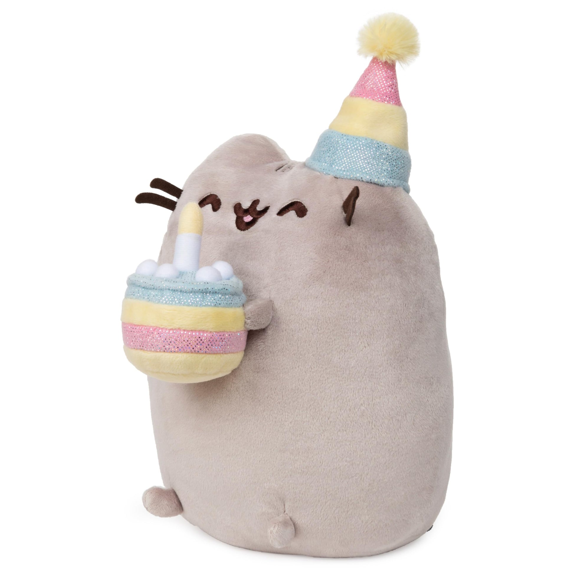 GUND Pusheen Birthday Cake Snackable 9.5-Inch Plush Toy for Ages 8+