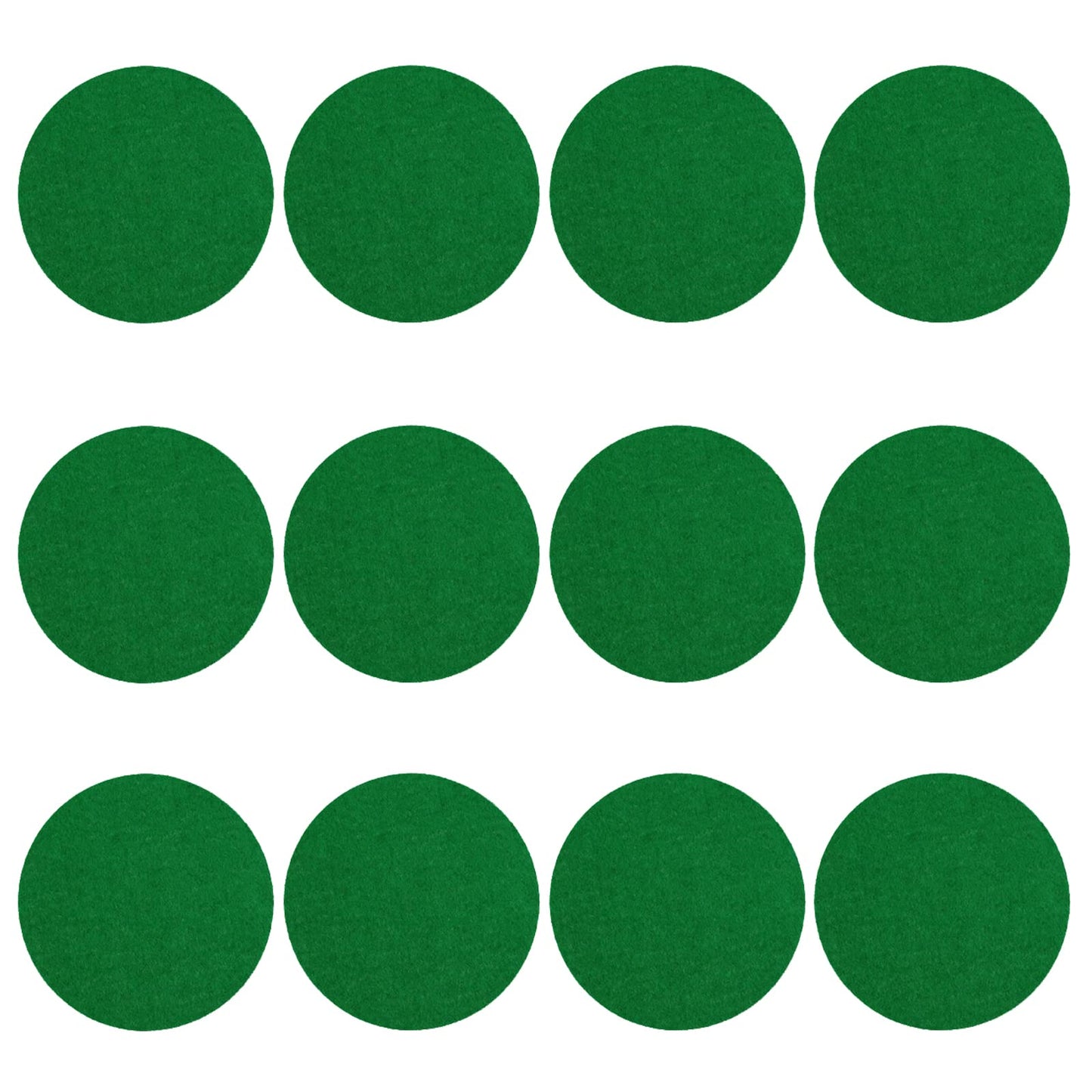 Kasteco 12 Pack Self Adhesive Air Hockey Mallet Felt Pads, Green, 94mm (green-12 Pack)