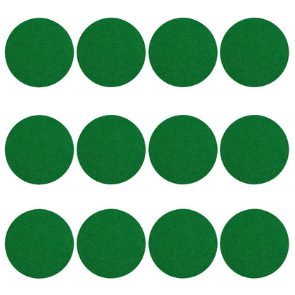 Kasteco 12 Pack Self Adhesive Air Hockey Mallet Felt Pads, Green, 94mm (green-12 Pack)