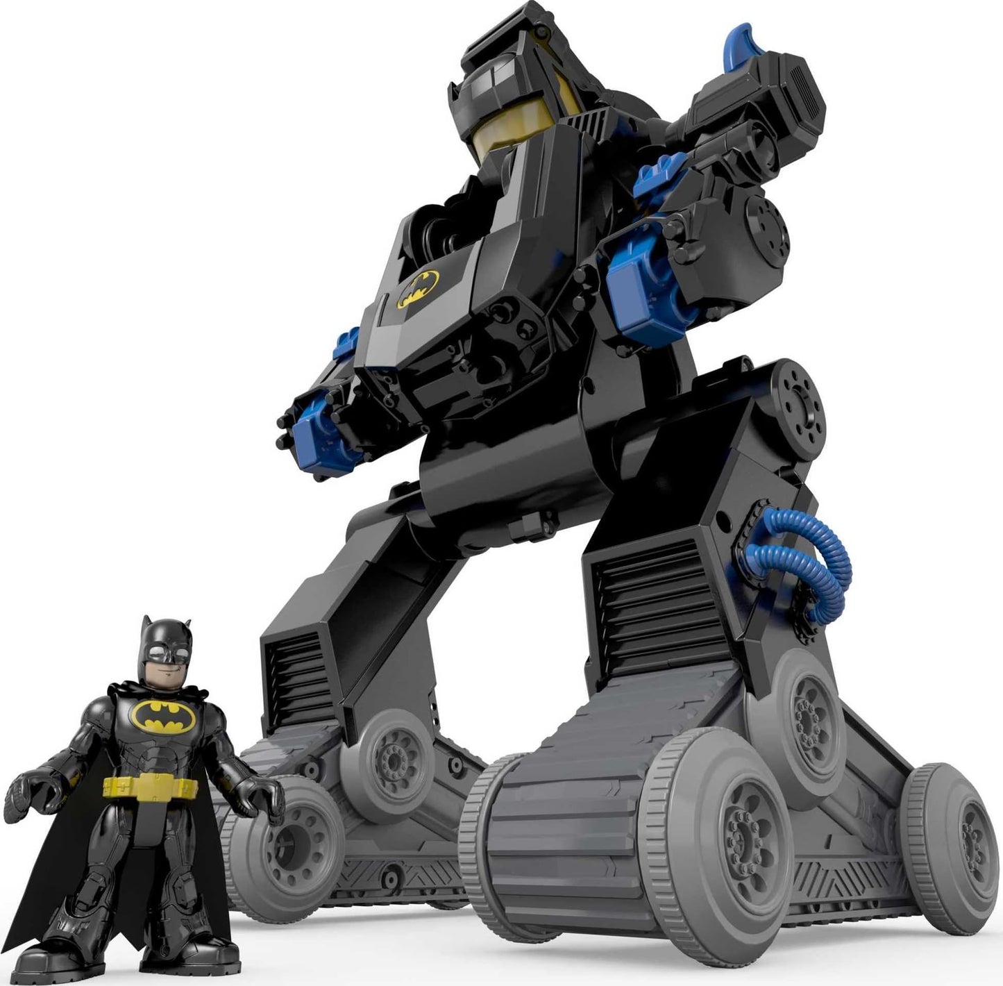 Fisher-Price Imaginext DC Super Friends RC Transforming Batbot 2-Ft-Tall Robot with Lights & Sounds and Remote Control for Pretend Play Kids Ages 3+