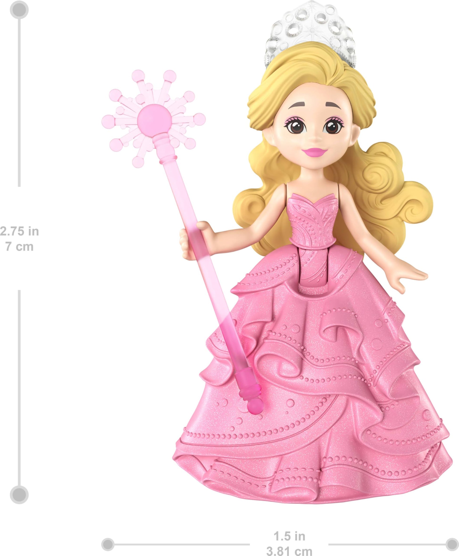 Mattel Universal Pictures’ Wicked Glinda’s Floating Bubble Toyset with Vehicle & Glinda Small Doll in Signature Look, Inspired by The Movie