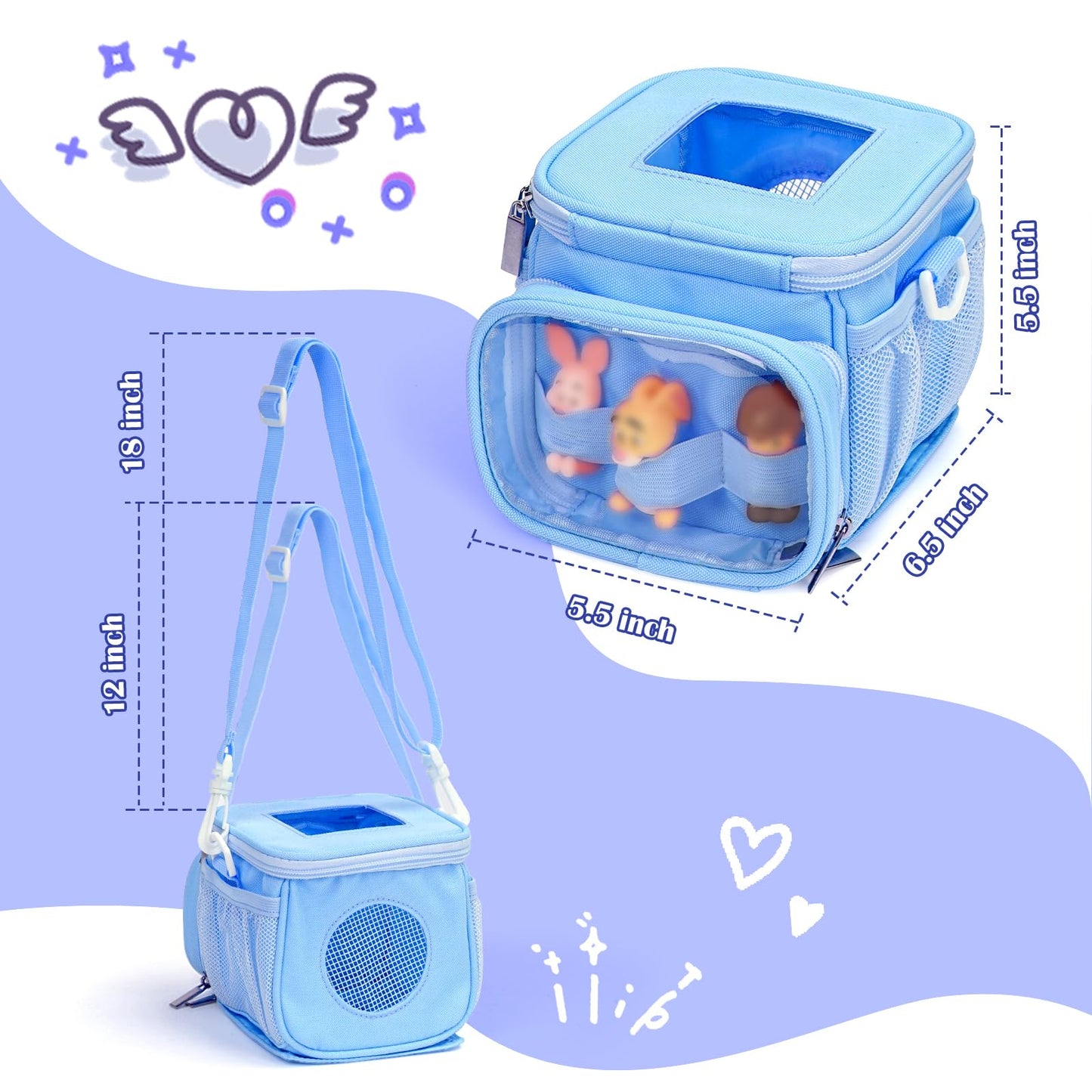Anyprime Carrying Case for Toniebox - Storage Bag for Tonies Starter Set, Portable Storage Organizer Travel Bags for Tonie Box Figures Characters Kids