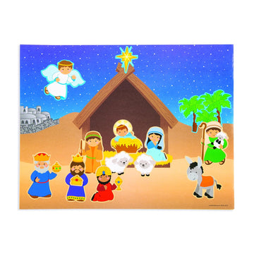 Fun Express - Design Your Own Nativity Sticker Scene for Christmas - Stationery - 12 Pieces