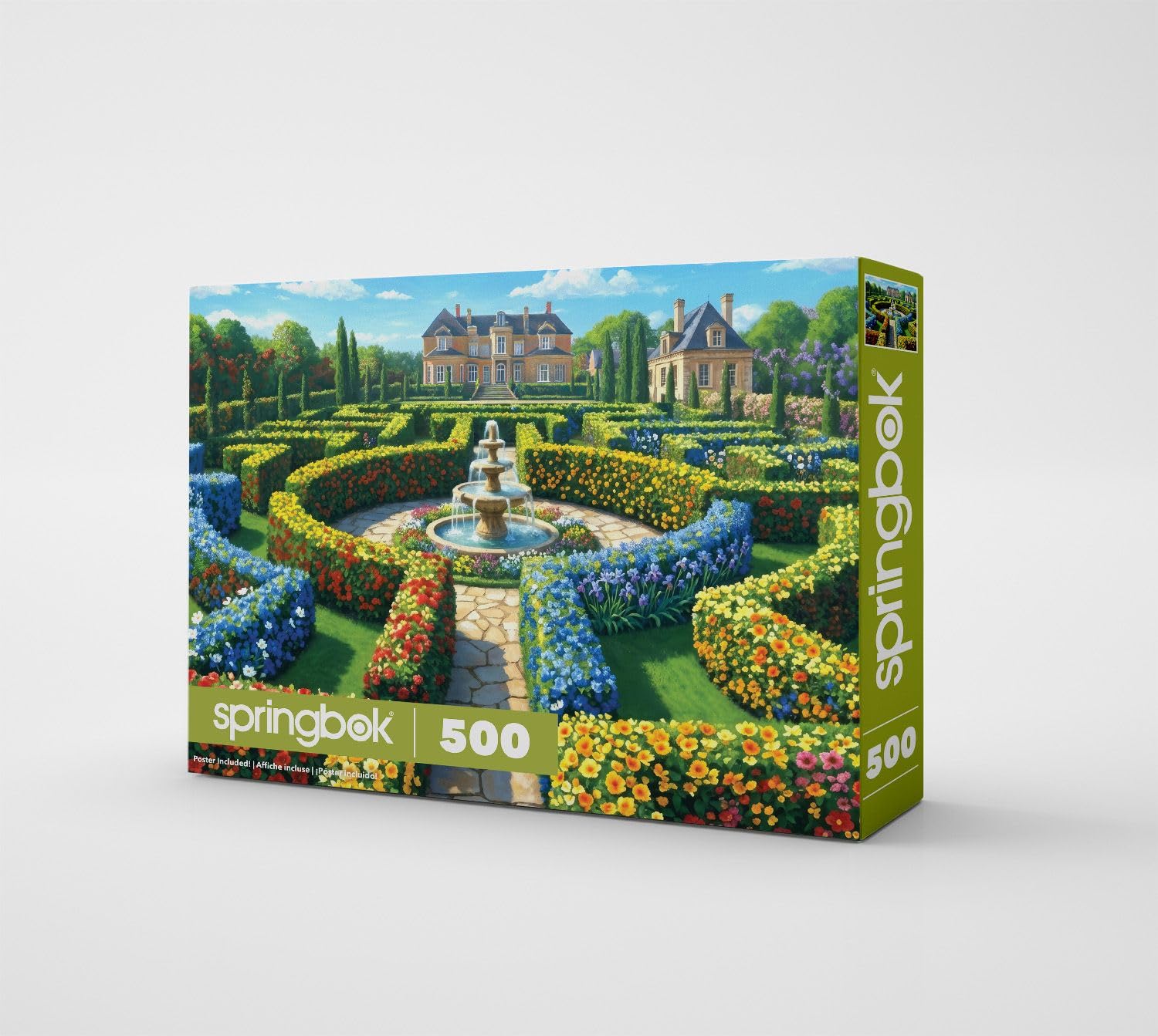 Springbok The English Garden 500 Piece Jigsaw Puzzle for Adults - Cottage Garden Landscape Puzzle - Poster Now Included - Unique Cut Pieces - Made in