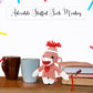 Made By Aliens Adorable Sock Monkey 6 Inches, The Original Traditional Hand Knitted Stuffed Animal Toy Gift-for Kids, Babies, Teens, Girls and Boys