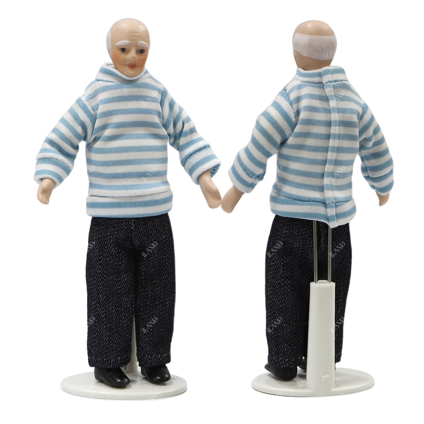 iland Dollhouse People for 1 12 Scale Accessories Miniature 6 inch Figures for Mini House Little People Figures Mini Dollhouse Family Set Porcelain