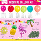 Flamingo Tropical Balloon Garland kit Hot Pink Teal Orange Mylar Pineapple Palm Ballloon arch For Summer Beach Hawaiian Luau Aloha Birthday Baby