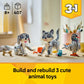 LEGO Creator 3 in 1 Playful Cat Toy - Building Toy with 3 Building Options, Cat, Dog, or Pigeon - Birthday Gift for Kids - Animal Figures for Kids