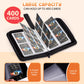 4-Pocket Trading Card Binder Bundle with 50 Sleeves Holds 400 Cards, Zipper Card Holder Album for Game and Sports Cards Collectors - Black