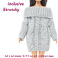 BJDBUS Winter Turtleneck Sweater Clothes for 11.5 inch Girl Doll Accessories (Grey)