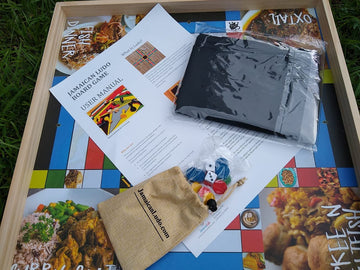 Jamaican Ludo Food Edition (Ludi/Ludy/Loodi) | 24in x 24in Board Game | Family Game Night Activity | Fun Easy Multi-Player Entertainment