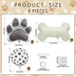 8 Pcs Dog Balloons 30 Inch Bone Foil Balloons Paw Print Balloon Dog Birthday Decorations Grey Dog Paw Balloon Pets Puppy Themed Birthday Party