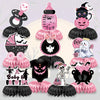 10pcs Halloween Tables Centerpieces, Pink Baby Shower Honeycomb Centerpieces Halloween Gender Reveal Party Decorations Ghost Bat Skull Pumpkin Table