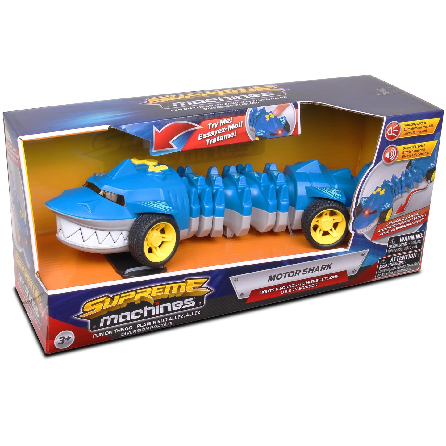 NKOK Interactive Crawling Shark Toy - Moving Shark with Lights & Sound