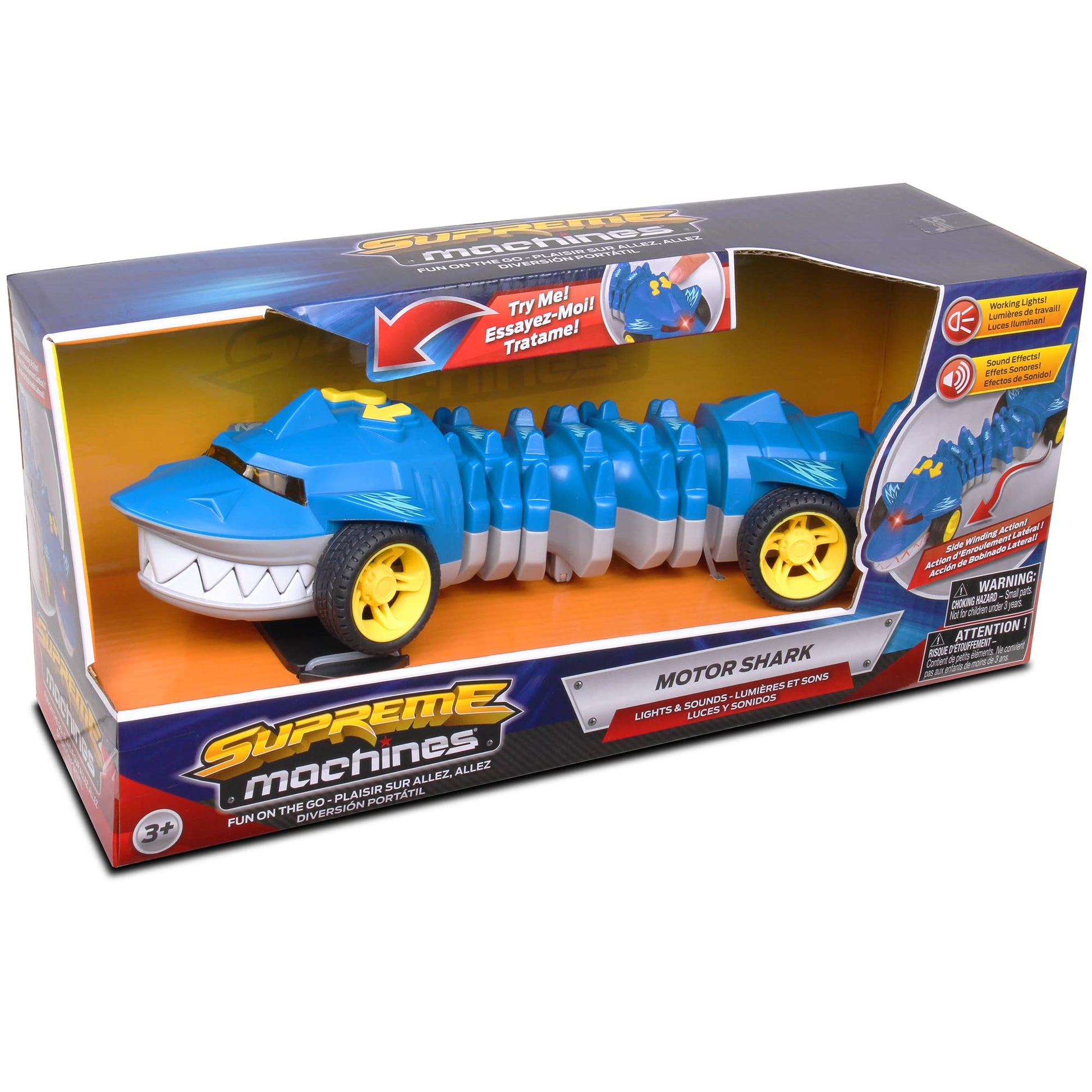 NKOK Interactive Crawling Shark Toy - Moving Shark with Lights & Sound