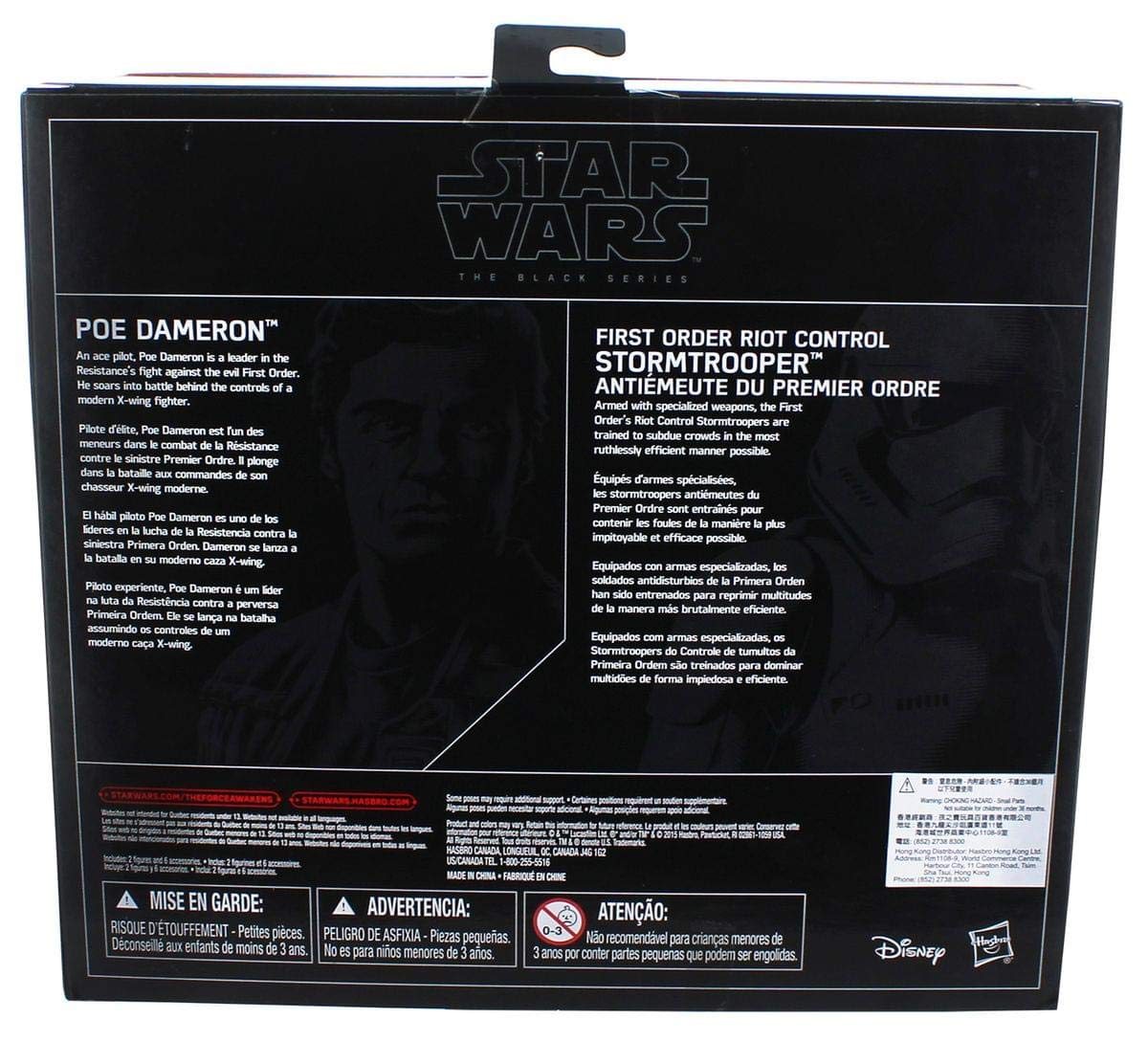 Star Wars Black Series 6 Poe Dameron and First Order Riot Control Stormtroope...