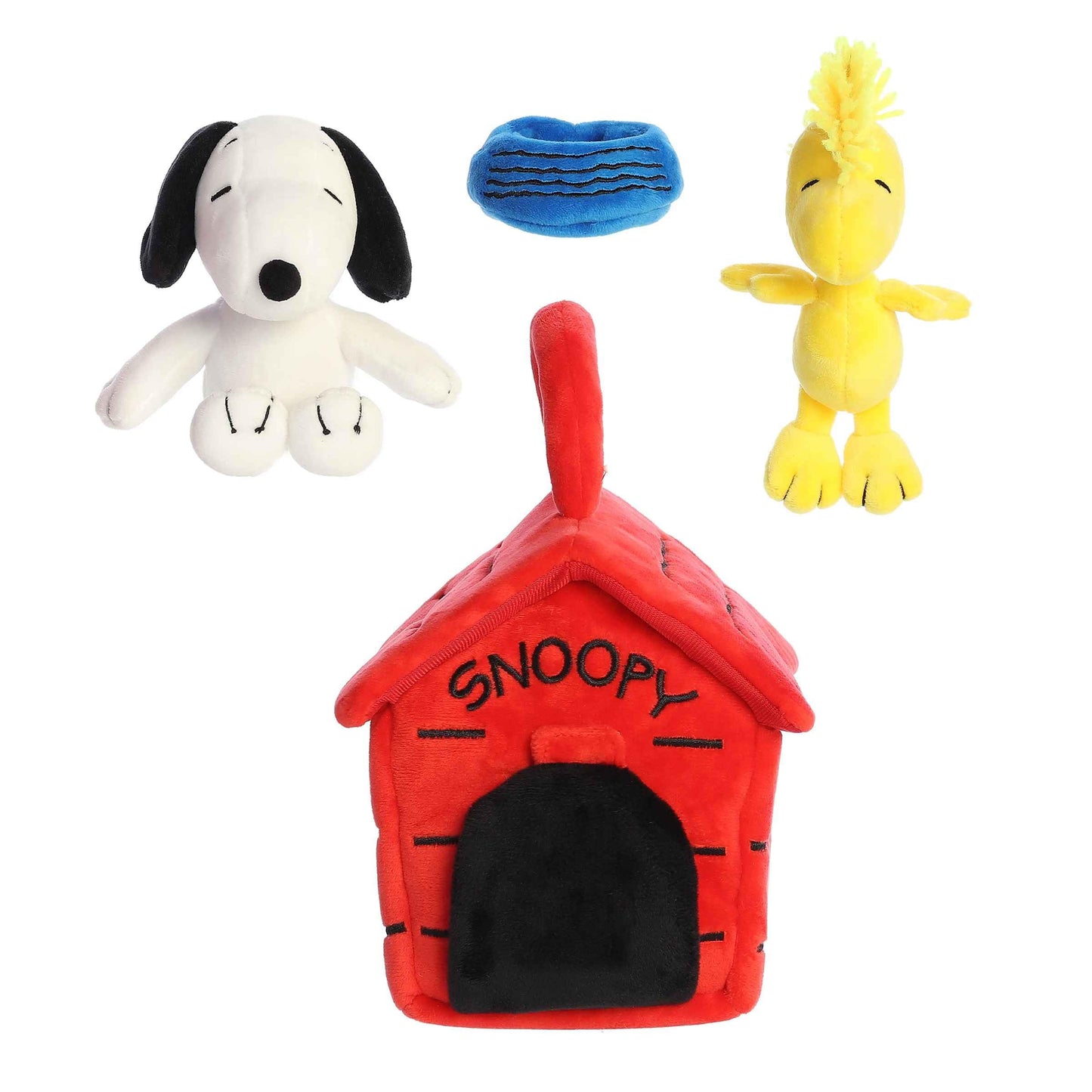 Aurora® Adorable Peanuts® Snoopy's Dog House Playset Stuffed Animal - Officially Licensed Toys for All Snoopy Fans - Nostalgic Gift for Adults