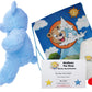 Stuffems Toy Shop Make Your Own Stuffed Animal 16" "Baby Blue Patch Bear - No Sew - Kit with Cute Backpack!