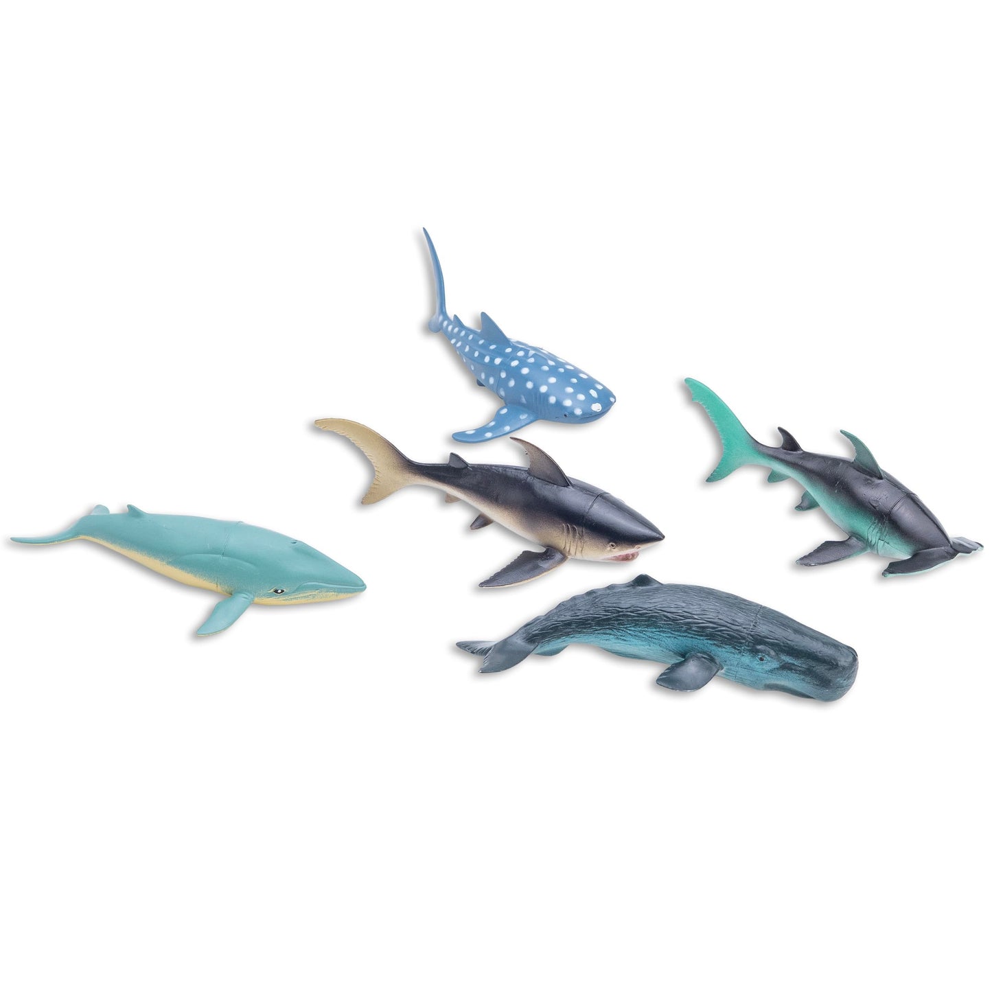 Animal Planet 45-Piece Ocean Animal Toy Set - Sea Life Figures with Sharks, Dolphins, Whales, Octopus, Coral, Rocks & Scenery for Kids Ages 3+