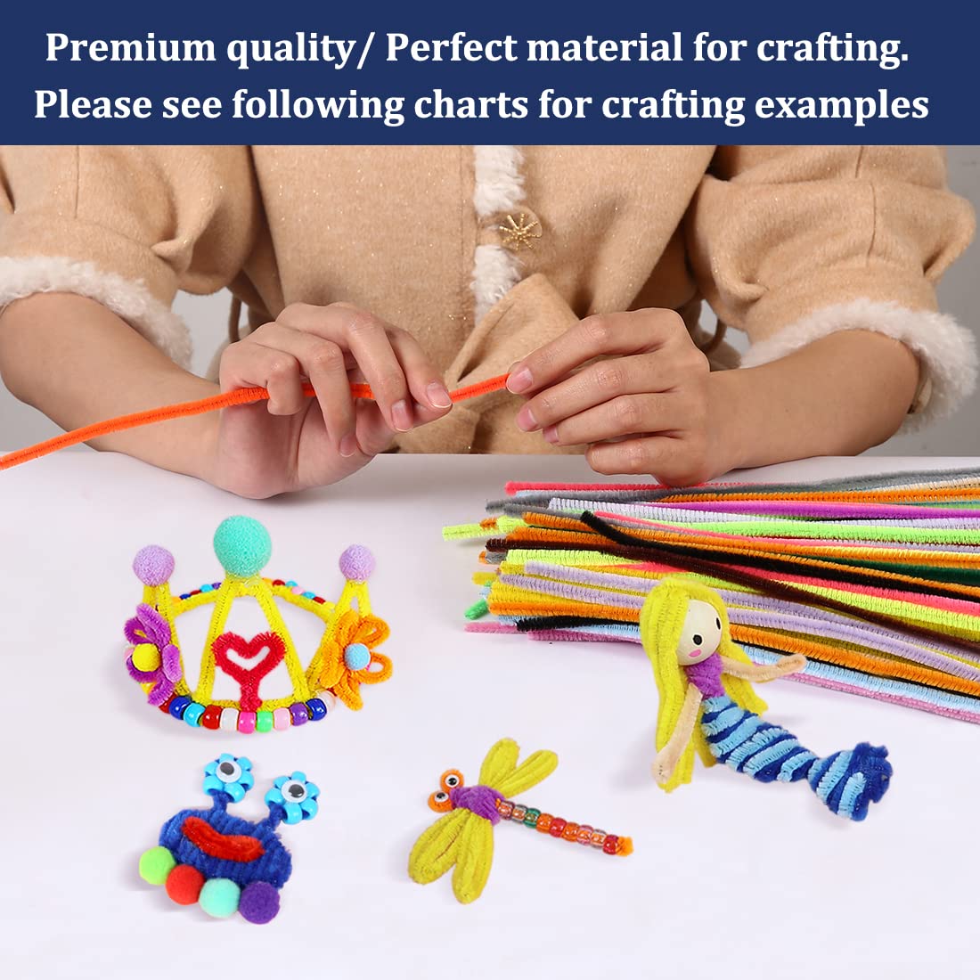 Pipe Cleaners, Pipe Cleaners Craft, Arts and Crafts, Crafts, Craft Supplies, Art Supplies (1000 Brown Pipe Cleaners)…